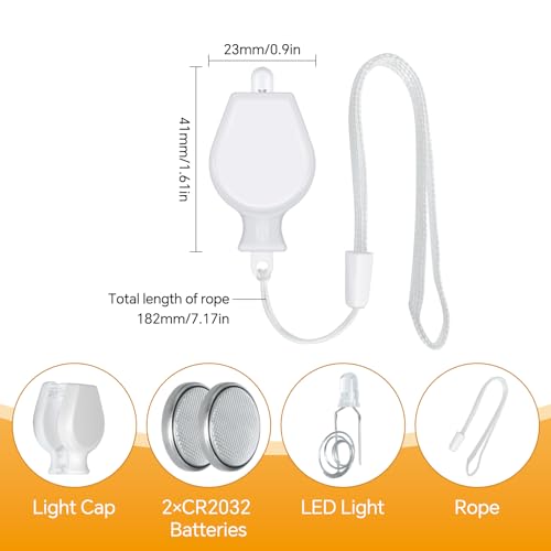 15 Stück Mini LED Ballonlichter, Warmweiß, LED Laternenlichter mit Batterie, mit Seil, Batterie Kann Ersetzt Werden, für Papierlaterne, Halloween, Weihnachten, Hochzeit, Party Lichter Dekoration