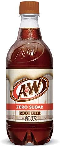 A&W Zero Root Beer, 20 Fl Oz Bottles, (Pack of 16, Total of 320 Fl Oz)