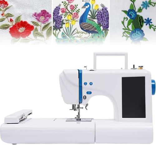 Kommerzielle Stickmaschine für Kleidung & Bettwäsche, automatisch mit großer Stickfläche & LCD-Touchscreen, ideal für Anfänger & Home Business
