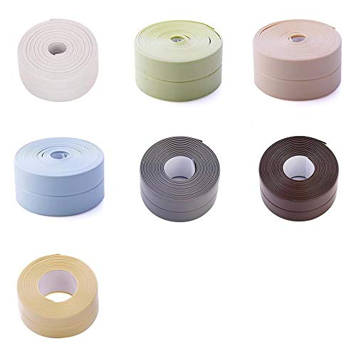 Poner Kitchen And Bathroom Waterproof And Mildew tape Kitchen Seam Seals Waterproof Strips Bathroom Toilet Gap Wall Stickers,Pink
