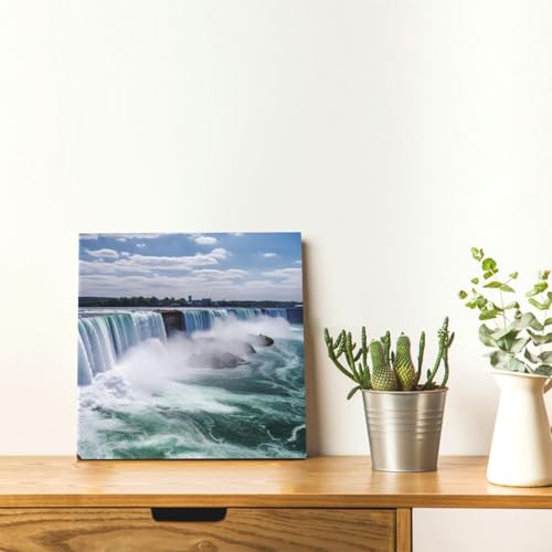 Toile chutes du Niagara 30x30 cm décoration murale moderne salon LHDGBWC