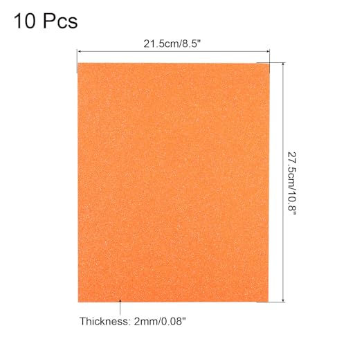 Mousse EVA orange pailleté 2mm plaque de mousse créative projets d'artisanat x10 - 3
