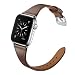 Produktbild Arktis Lederarmband für Frauen kompatibel mit Apple Watch (Series 9, Series 8, Series 7-41 mm) (SE, Series 6, 5, 4-40 mm) (Series 3, 2, 1-38 mm) [Echtes Leder] mit Edelstahlschließe - Taupe