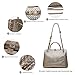Woven Tote Bag Womens Purse: Vegan Leather Shoulder Handbags - Fashion Summer Beach Tote Bags - Large Travel Totes Handwoven Satchel for Holidays (Light Copper and Silver)