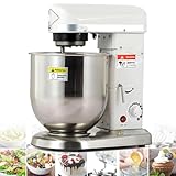 【FÁCIL DE USAR Y LIMPIAR】Esta batidora eléctrica de pie ofrece funciones flexibles para mezclar, batir, amasar y montar huevos o crema. Es ideal para preparar pasteles, pan, galletas, hojaldres, magdalenas y gofres. Además, cuenta con una tapa antisalpicaduras para añadir ingredientes fácilmente y sin ensuciar.
