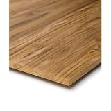 BioMaderas Mensola in legno massello in teak, spessore 18 mm, piano di lavoro, mobili/ritaglio/FSC® 100% continuo
