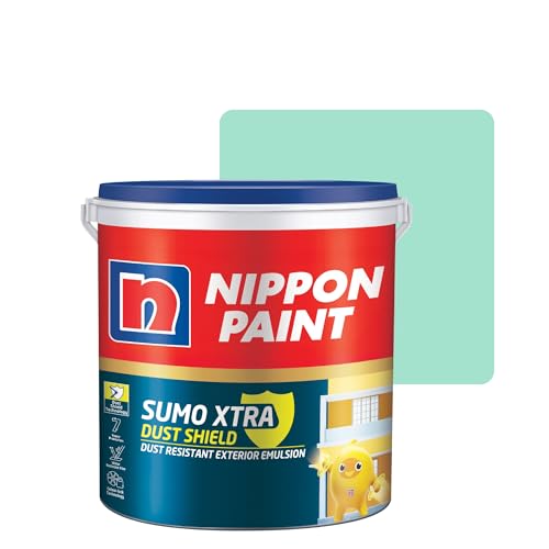 Image of Nippon Paint Sumo Xtra Dust Shield Exterior Emulsion (20L, Cool Canopy) - Dirt Pickup Resistant, Colour-Lock, Water Resistant, Low VOC Wall Paint for Exterior Masonry Surfaces - 20 Litre