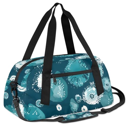 Botanical Dyeing Print Kids Duffle Bag Boys Girls Small Sport Dance Gym Bag for Overnight Travel Weekender Carry On3