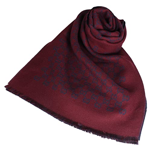[グッチ] マフラー ストール GGパターン リバーシブル SC SOGI SCARF メンズ レディース グレー 3912464G200 レッド [並行輸入品]