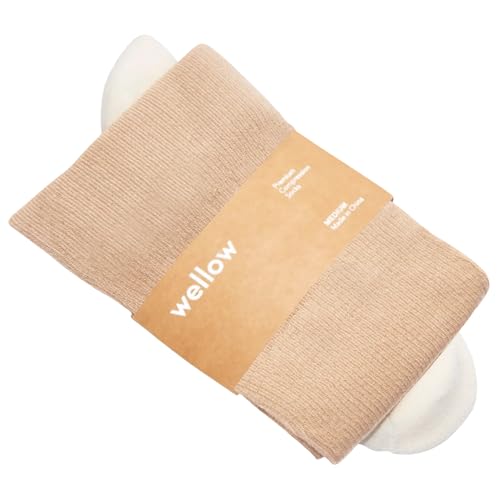 Image of Wellow Knee High Compression Socks for Men & Women, 18-25 mmHg, Bamboo Viscose, Swelling Relief
