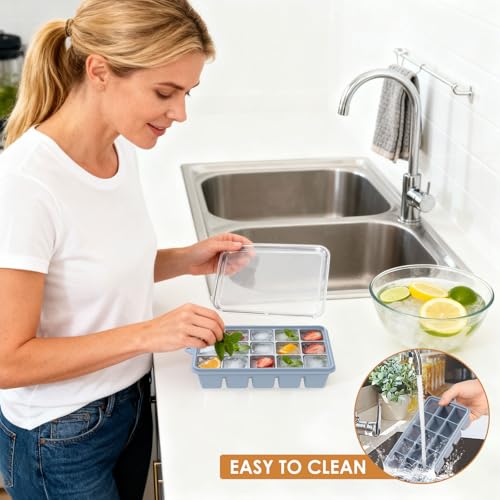 Set de 4 moldes de silicona para cubitos de hielo miniatura 4