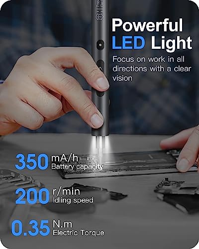 Kingsdun 62-in-1 Cordless Precision Electric Screwdriver, 48 Grey - Image 5