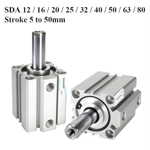 Cilindro neumático compacto SDA 12mm bore y 30mm stroke para automatización industrial 2