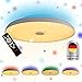 Produktbild MegaLight LED Deckenleuchte DIMMBAR & RGB-FARBWECHSEL | Deckenleuchte LED mit INDIREKTER HINTERGRUNDBELEUCHTUNG | Deckenlampe + TIMER-FUNKTION für Wohnzimmer, Kinderzimmer & Küche