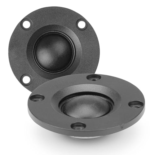 VONYX 2x WSD52 52mm Silk Dome tweeters, Speaker Tweeter Drivers – HiFi Tweeters with Neodymium Magnet and 20mm Voice Coil, Perfect for Hi-Fi System Replacement or Upgrade,15W RMS, 30W Max Output -