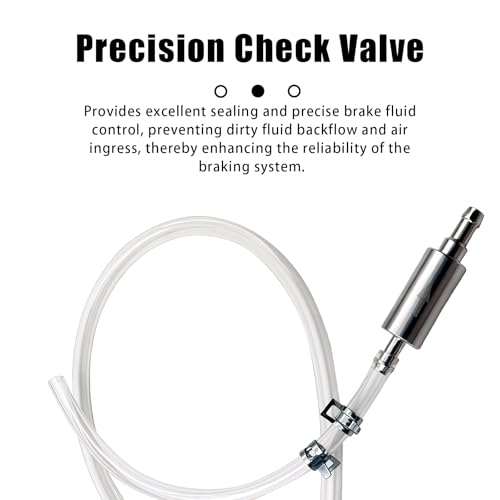 EKUWU Brake Bleeder Hose, Universal Car Motorcycle Clutch Brake Fluid Bleeder Kit, One Way Check Valve Tube Bleeding Tool Kit for Hydraulic System Bleeding