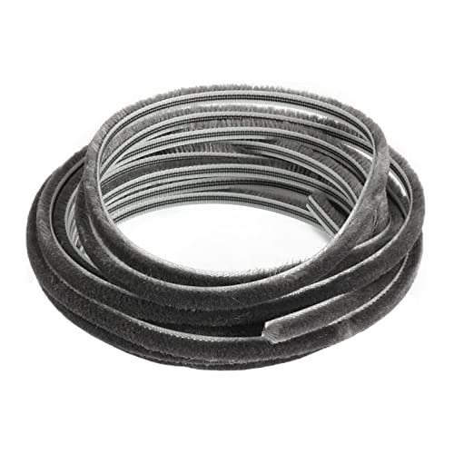 Ta-Vigor Weather Stripping 0.23" Width X 1/4" Thick (19.7Ft Length), Felt Pile Brush Weather Stripping With Adhesive Backing For Window Door Seal Strip #TOP11