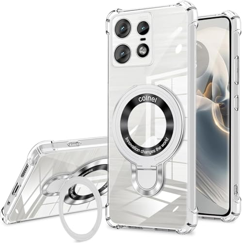 LOGABIO Motorola Moto Edge 50 Pro 5g �P�[�X �N���A MagSafe�Ή� �����O�t�� �X�^���h�@�\ TPU ���g���[�� Edge 50s Pro �J�o�[ ���@�\�X�^���h �����O �}�O�l�b�g���� �c�����Ή� �ϏՌ� ���^ 