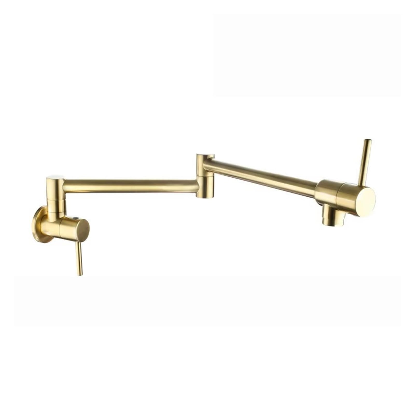 Grifos mezcladores para Fregadero Grifo de Cocina Pared Lavabo baño Agua fría caño Giratorio Plegable tocador latón la mayoría los escenarios (Dorado Cepillado D)