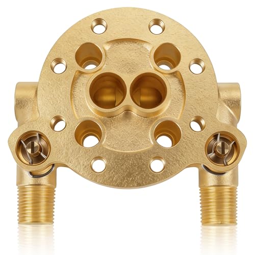 semkalo Tub Fillers Freestanding Rough In Valve, Fit for TS50100 TS50110 Moen Single Riser Floor Mounting Kit - Manifold Assembly with Stop Valve for S93005 Freestanding Tub Faucet