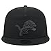 New Era Men's Black Detroit Lions Adventure Canvas Split Panel 9FIFTY Snapback Hat