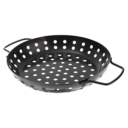 Gogogmee Outdoor Bbq Non Stick Grilling Tray Durable Griddle Plate with Large Holes for Even Cooking for Home and Outdoor Barbecue