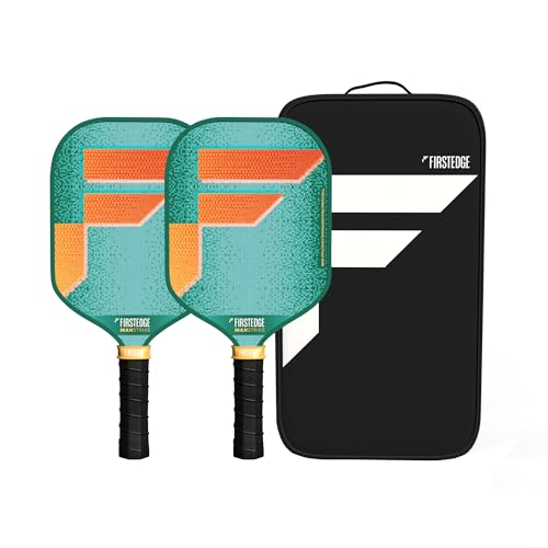 Image of MaxStrike Japanese Toray T700 Carbon Fibre Thermoformed Pickle Ball Racket | Carbon Abrasive Surface | Wide Sweet Spot Paddle | (Includes 2 Paddles & Premium Cover)