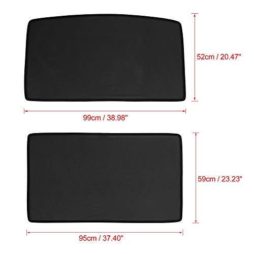 X Autohaux 2 Pcs Glass Roof Sunroof Shade Cover Window Sun Shade Net For Tesla Model S #TOP5