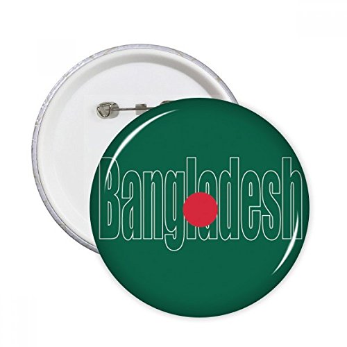 Cadeau drapeau Bangladesh lot de 5 badges ronds XL pour passionnés de voyage