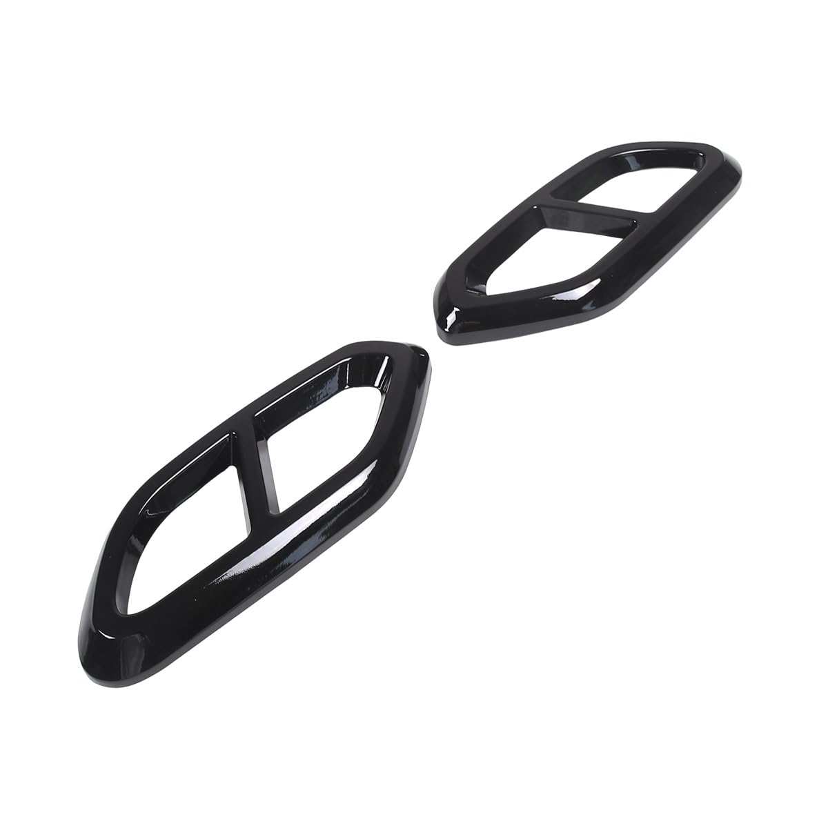 Auto Auslass Endrohrrahmen Schalldämpfer Auspuffrohrabdeckung für Mercedes Benz GLC Klasse X254 2023-2024 Außenzubehör Auspuff Schalldämpfer Endrohr Blende Abdeckung 2pcs (Schwarz)
