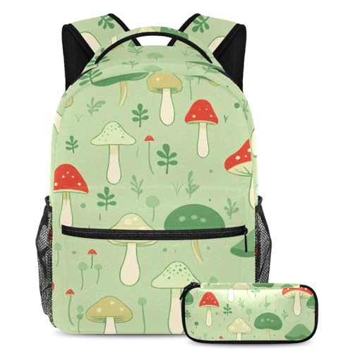 Sacs à dos de jour motif champignon, sac de voyage ados filles garçons
