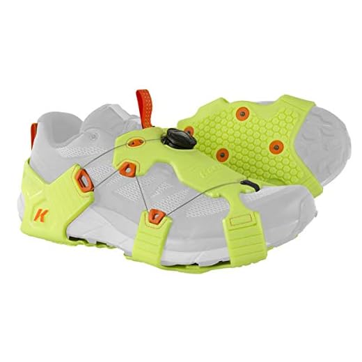 Korkers Unisex Black/Green Ice Runner Ice Cleats, Medium