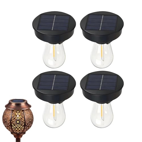 Lampe LED de rechange pour lanterne solaire : lot de 4 étanches pour recharges de 7,4 à 8 cm