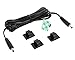 EShine Interconnect Cable - Male to Male - for LED Under Cabinet Lighting with Wire Clips for Comfortable Installation (6.5ft, Black)