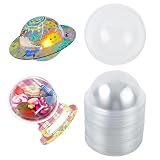 Picture of ASUNFO 80 Pcs Half Ball Plastic Candy Dome Handmade Card Making Greeting Cards Candy Holder Shaker Domes Clear Plastic Covers for DIY Craft Gift Box