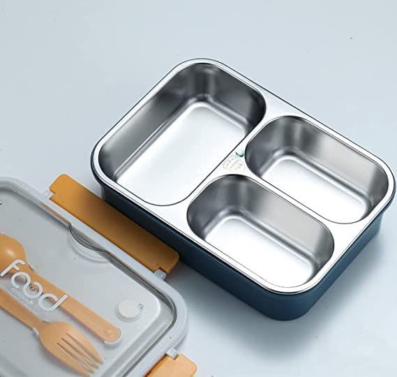 Image of MEMIAN Stainless Steel Lunch Boxes (3 Compartment)