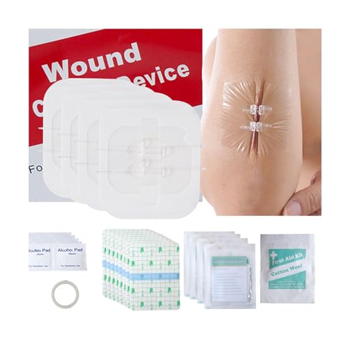 Dispositif de fermeture d'urgence pour plaies avec bandage adhésif de premiers soins