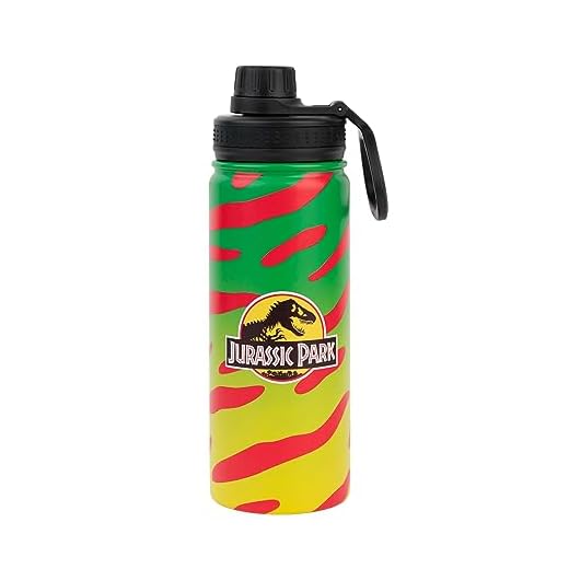 Cantimplora acero inoxidable Jurassic Park - Botella de agua acero inoxidable : Botella termica 500ml (Termo agua) | Botellas de agua acero inoxidable Aislamiento Doble pared Frio/Calor