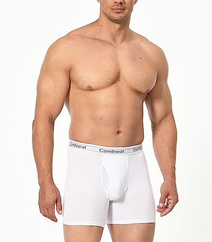 Comfneat Men's 5-Pack Viscose Boxer Briefs Cool Feeling Underwear with Fly2