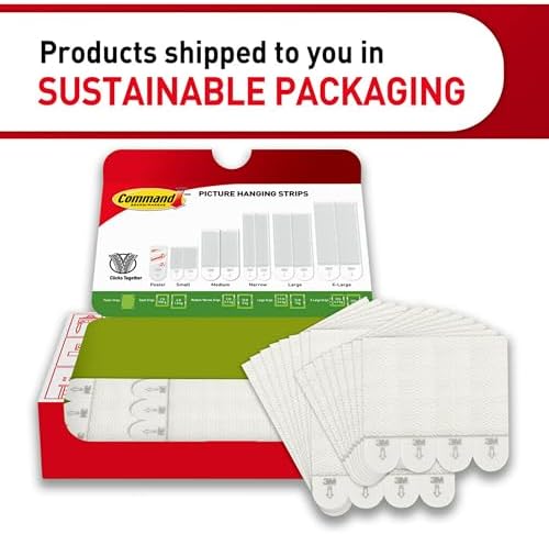Command, PH203-18NA, Picture Hanging Strips, 10 Small Pair, 8 Medium Pair, 8 Pair, Easy to Open Package Medium & Large PH209-16NA 16