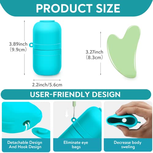 Auruza Ice Face Roller And Gua Sha Set, Ice Roller For Face & Eye Puffiness Relief Beauty Facial Rollers Mold Icing Self Skin Care Massage Cube Skincare Tools For Shrink Pores #TOP7