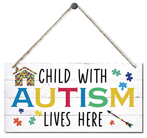 Autism Awareness Hanging Wood Sign