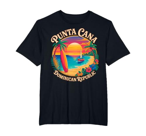Punta Cana Dominican Republic Vacation T-Shirt, Men's Big and Tall, Black, 3X Tall