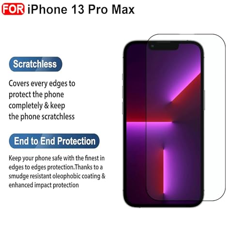 Image of U&I 10H Tempered Glass Screen Protector Compatible for iPhone 13 Pro Max with Edge to Edge Coverage (6.7 Inches)