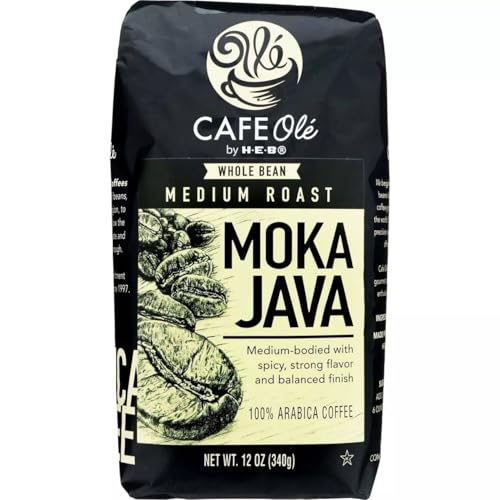 CAFE Olé by H‑E‑B Whole Bean Medium Roast Moka Java Coffee 12 oz 2 bags