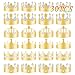 24 Pieces Golden King Crowns (2 Style), MSDADA Gold Foil Paper, Party Crown Hat Cap for Birthday ,Celebration Baby Shower ,Photo Props and Wedding Anniversary