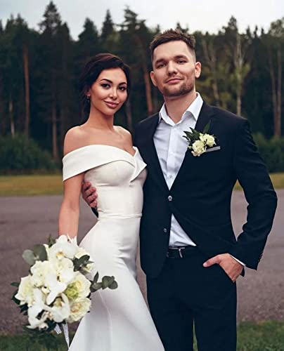 Sukleet Women's Wedding Dresses for Bride 2025 Mermaid Satin Boho Bridal Gowns for Women3