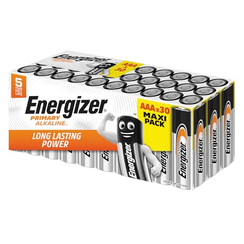 Energizer AAA Batterien 30 Stück Alkaline 1 5V Vorratspack langlebig für Haushalt Büro Spielzeug Fernbedienung Großpack Sparset