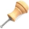 WEICHUAN 15PCS Mushroom Shape Wood Unfinished Cabinet Furniture Drawer Knobs Pulls Handles (Diameter: 1-3/8 Inches Height: 2 Inch)