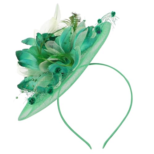 Fascinateur cheveux vert avec pince sécurisée anti-glisse pour mariage